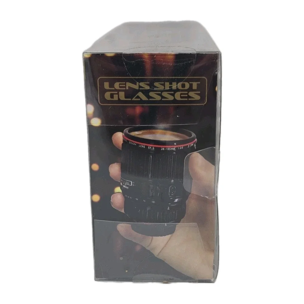 Thumbs Up! Camera Lens Shot Glasses Set Of 3 New Sealed U114